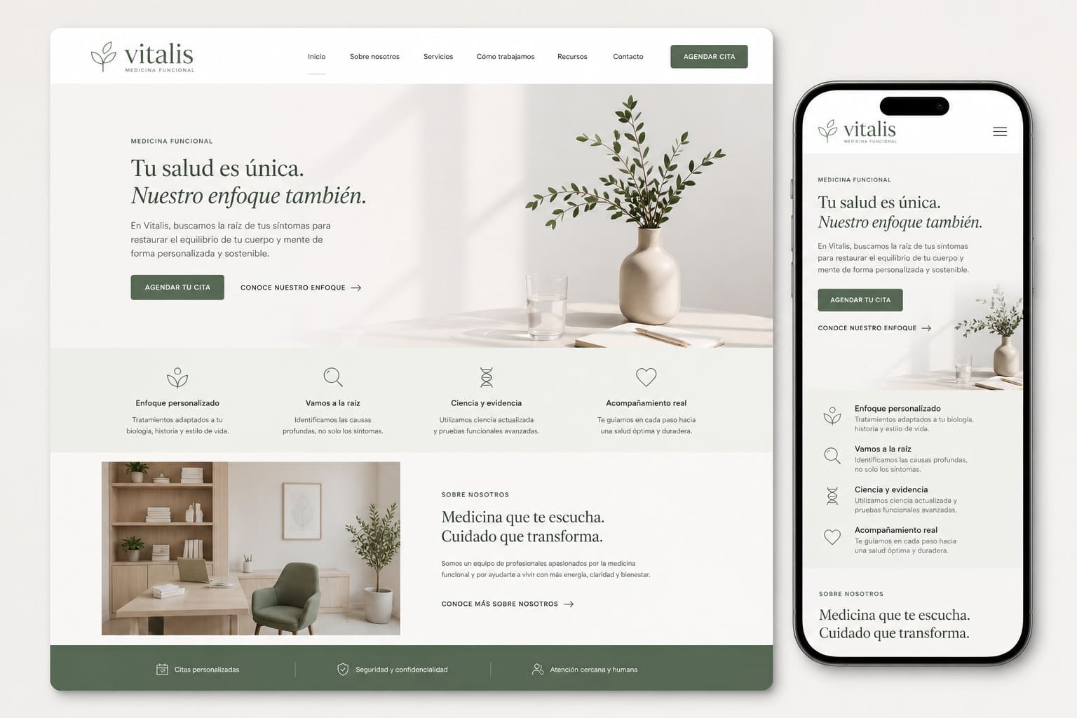Website design for a functional and integrative medicine clinic