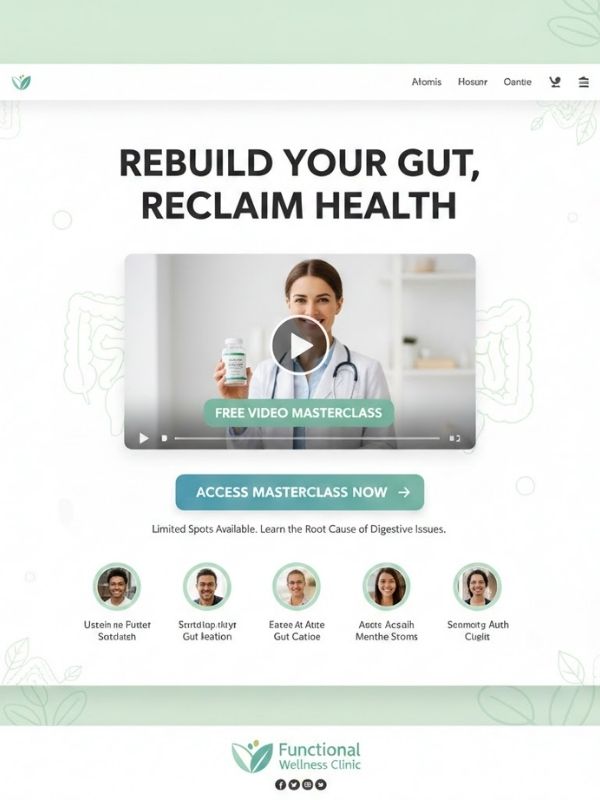Conversion funnel and landing page optimization for a wellness clinic