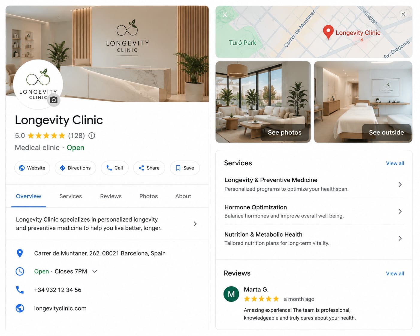 Local SEO for longevity clinics: Google Maps visibility and local search results