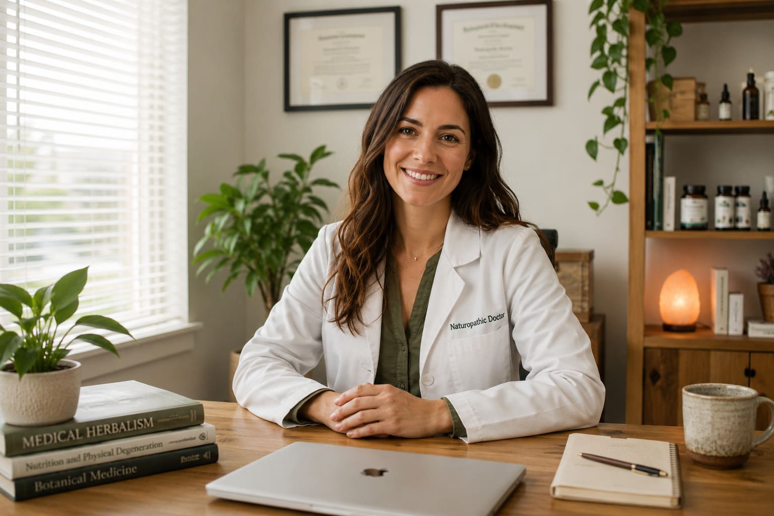 Naturopathic doctor consulting with a patient